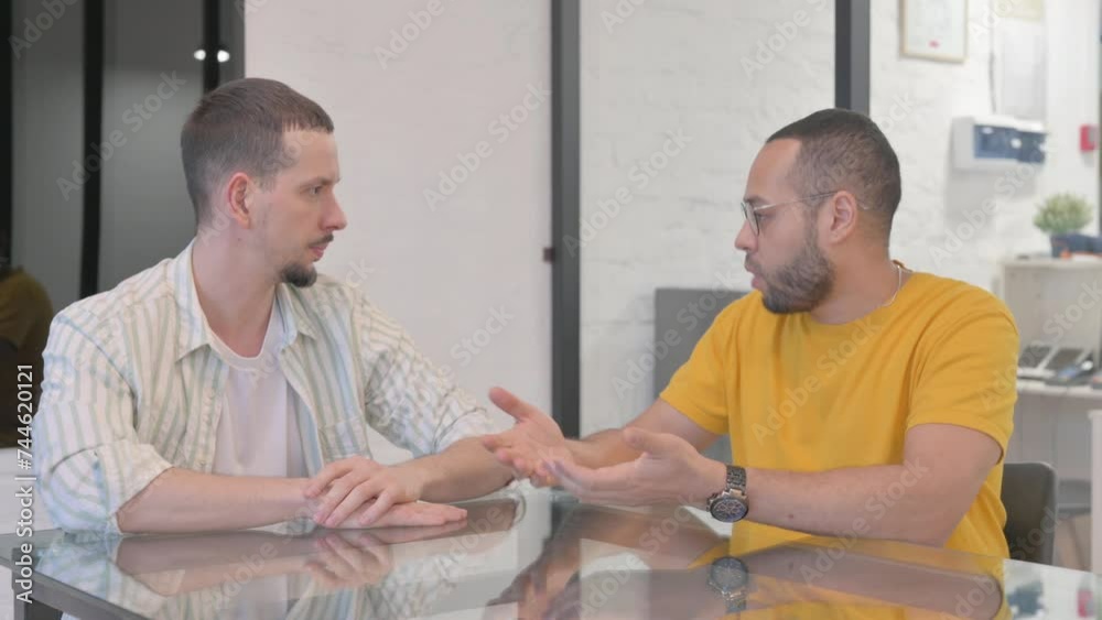 Angry Mixed Race People in Argument at Work Angry Mixed Race People in Argument at Work