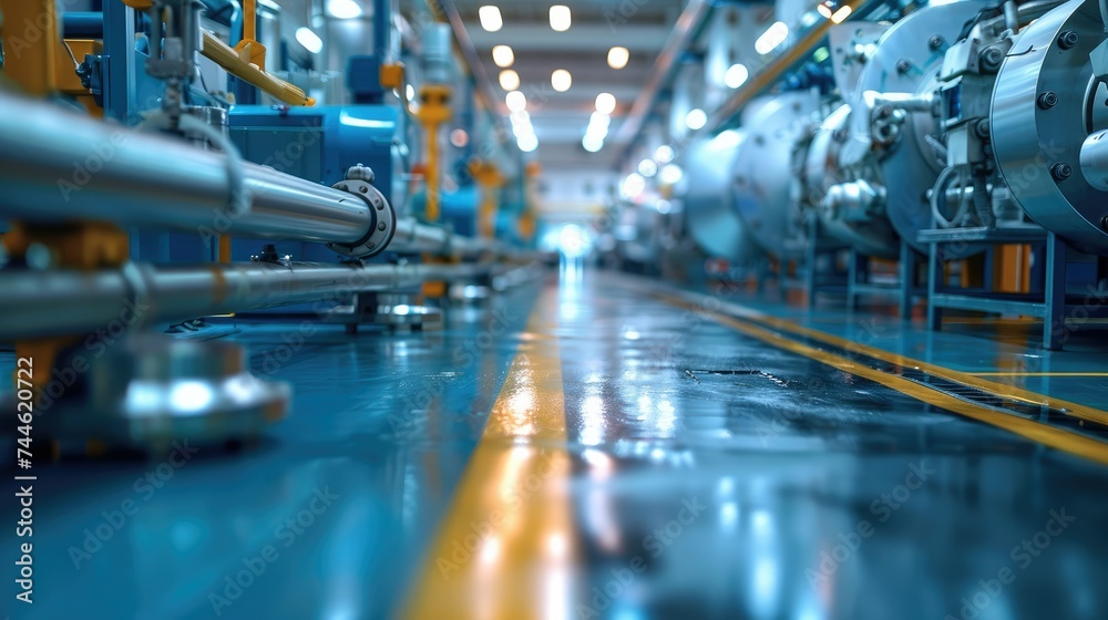 Engineered products and machinery in factory. Generative AI. Engineered products and machinery in factory. Generative AI.