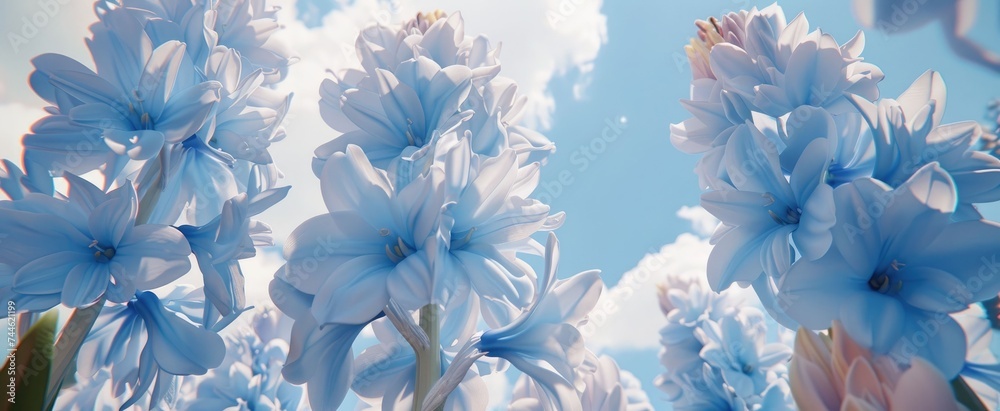 Close-up of hyacinth flower displaying vibrant textures. Close-up of hyacinth flower displaying vibrant textures.