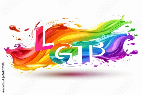LGBTQ Pride strength. Rainbow multiculturalism colorful multiculturalism diversity Flag. Gradient motley colored joint teamwork LGBT rights parade festival city diverse gender illustration