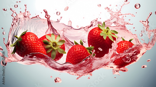 Close-up strawberries, fresh ripe strawberries