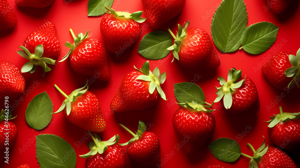 Close-up strawberries, fresh ripe strawberries Close-up strawberries, fresh ripe strawberries