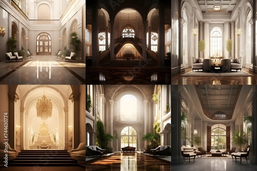 Collage of interior of the Church of St. Francis of Assisi