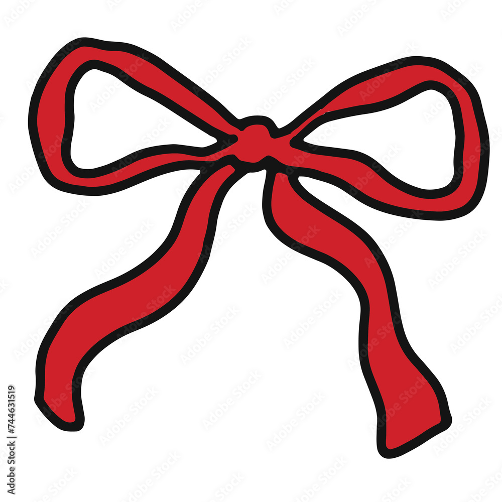 Hand drawn red ribbon for decorations, sticker, logo, icon, print, social media post, card, sign, symbol, tattoo, cute elements, fashion, accessory, ads Hand drawn red ribbon for decorations, sticker, logo, icon, print, social media post, card, sign, symbol, tattoo, cute elements, fashion, accessory, ads
