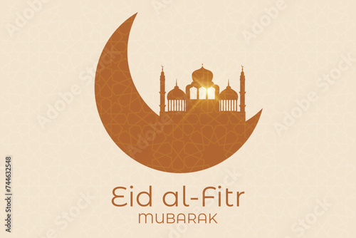 Ramadan, Eid al-Fitr, Islamic new year mosque background greeting card