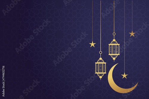 Ramadan, Eid al-Fitr, Islamic new year mosque background greeting card