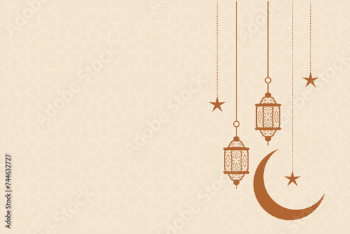 Ramadan, Eid al-Fitr, Islamic new year mosque background greeting card