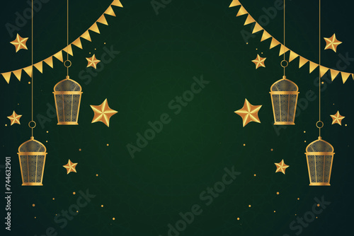 Ramadan, Eid al-Fitr, Islamic new year mosque background greeting card