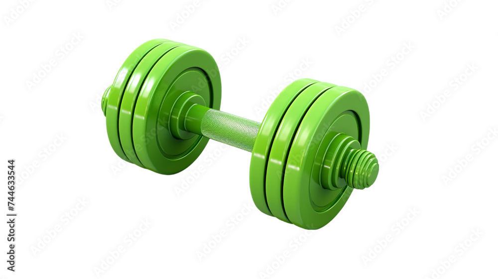 Green dumbbells isolated on transparent background. Green dumbbells isolated on transparent background.