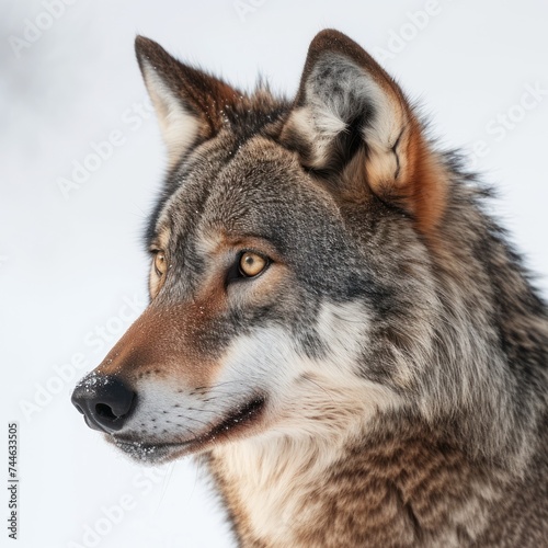 Wolf Isolated on white background