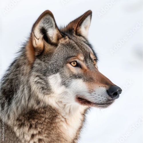 Wolf Isolated on white background