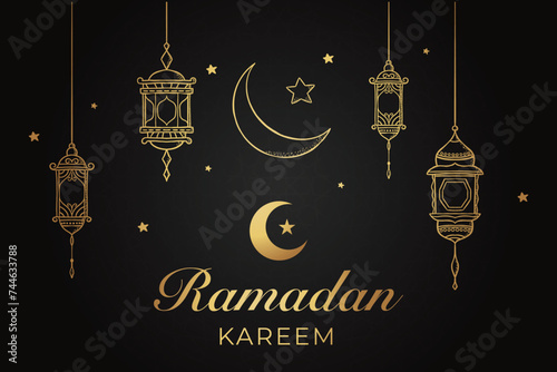 Ramadan, Eid al-Fitr, Islamic new year mosque background greeting card