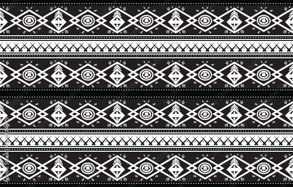 Tribal pattern showcases cultural richness Tribal inspired monochrome pattern. Perfect for textiles, fashion, and home decor, adding unique charm.Its symmetrical and geometric tribaltradition & model Tribal pattern showcases cultural richness Tribal inspired monochrome pattern. Perfect for textiles, fashion, and home decor, adding unique charm.Its symmetrical and geometric tribaltradition & model