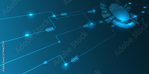 Abstract technology futuristic network , innovation future big data, internet network, connection, illustration vector ,green  background concept