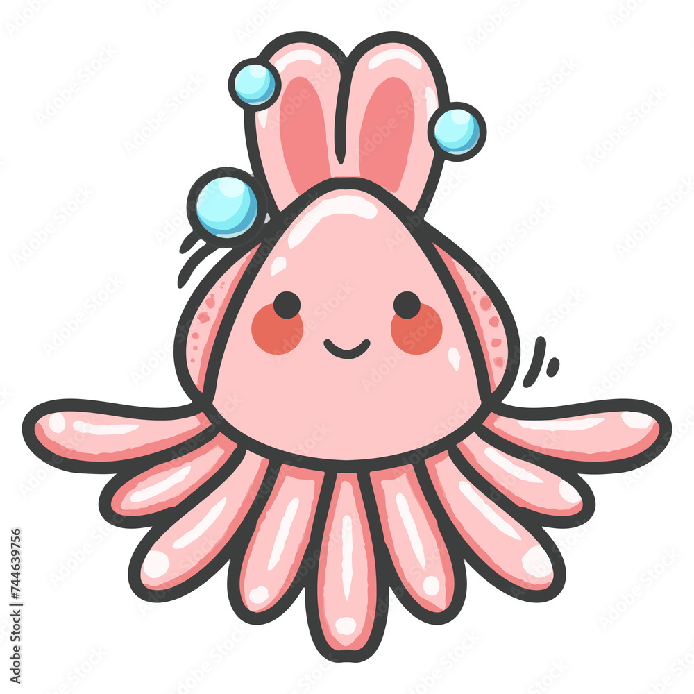 Fototapeta premium Super cute mermaid and sea stickers