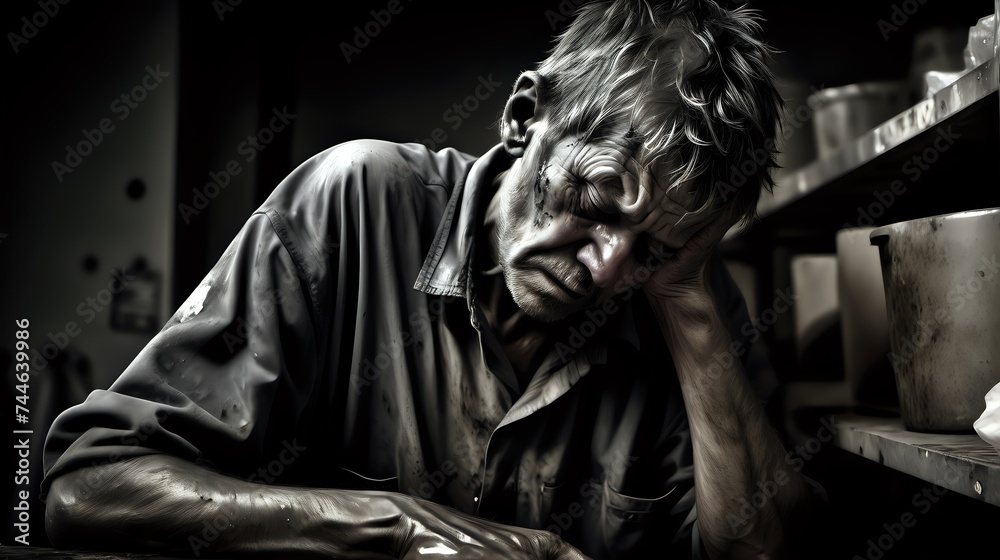 Poor and frustrated man Poor and frustrated man