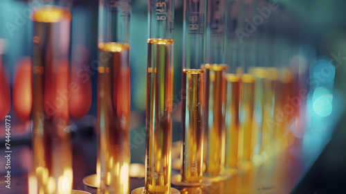 test tubes in laboratory, test tubes with liquid in science lab, concept of scientific research experiments