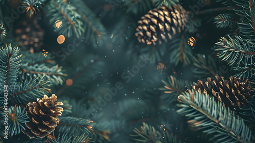 Beautiful colorful festive Christmas background for your design. AI Generated