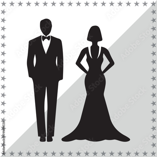 Wedding Silhouette, cute Wedding Vector Silhouette, Cute Wedding cartoon Silhouette, Wedding vector Silhouette, Wedding icon Silhouette, Wedding vector 