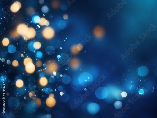 Abstract blue background with bokeh, bokeh background, Sparkle bokeh, Blue background, Blue Bokeh