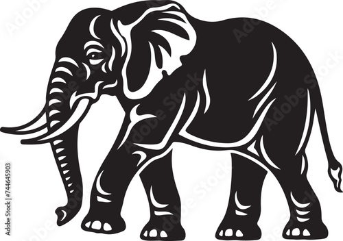 elephant animal silhouette vector illustration © Raihan