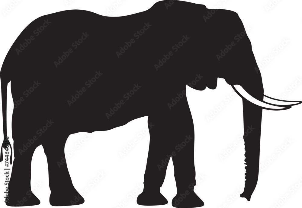 Fototapeta premium elephant animal silhouette vector illustration