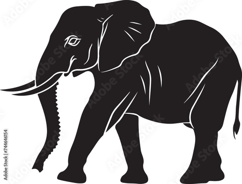 elephant animal silhouette vector illustration