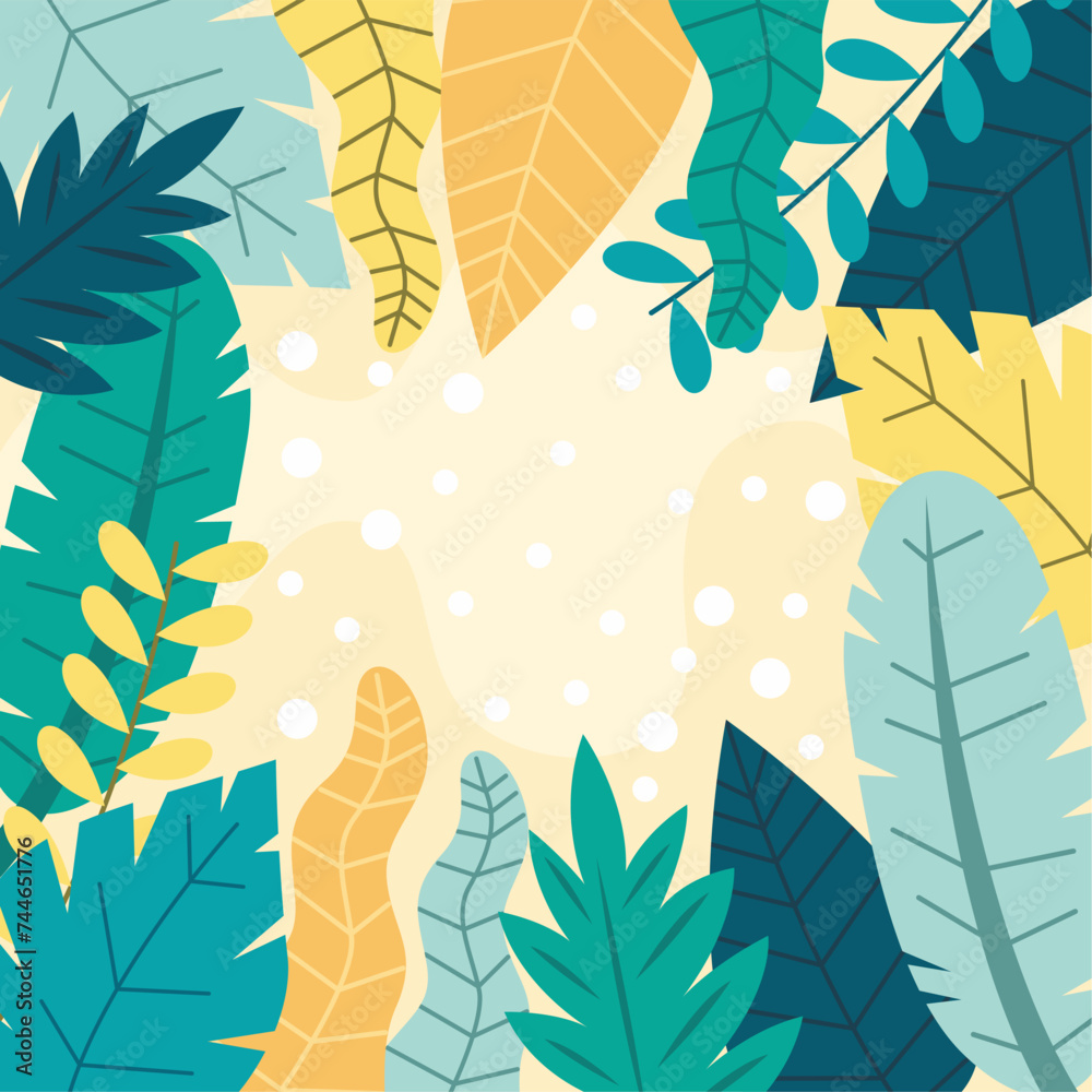 Fototapeta premium Flat design abstract floral background