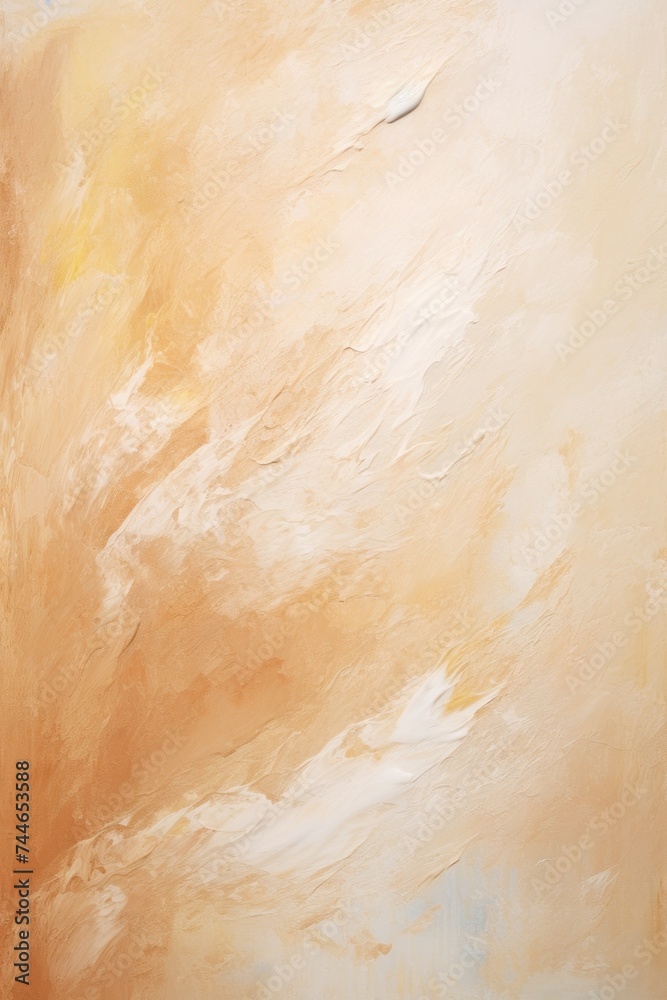 Abstract beige oil paint brushstrokes texture pattern contemporary painting wallpaper background