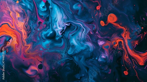 abstract background of mixed colors in liquid paint. Colorful background for design