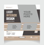 Luxury interior design social media post
