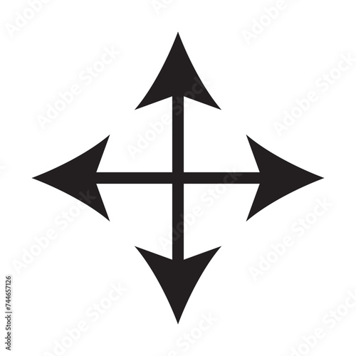 Arrow, full screen icon. Simple thin line, outline illustration of Arrows icons for UI and UX, website or mobile application. four arrow icon design vector isolated. Vector illustration.Eps file eps10