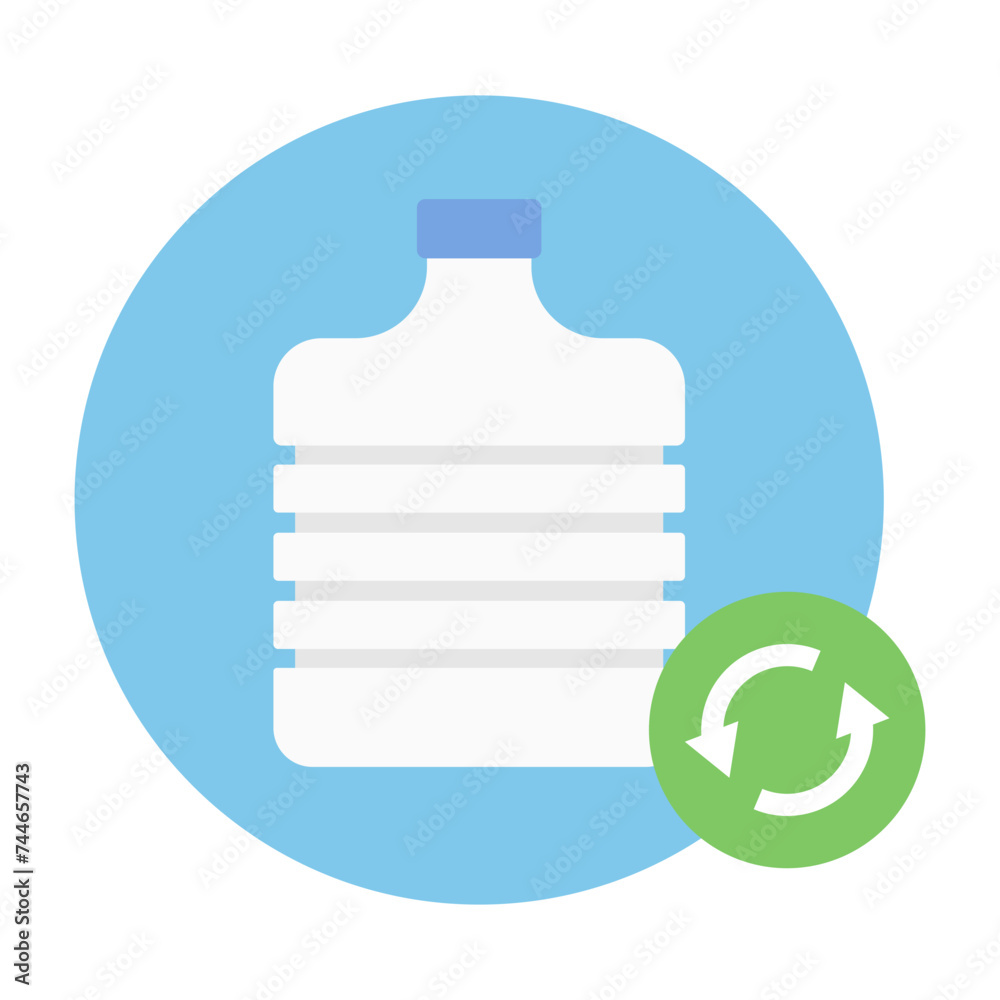 Empty water dispenser bottle replacement icon. Vector. Empty water dispenser bottle replacement icon. Vector.