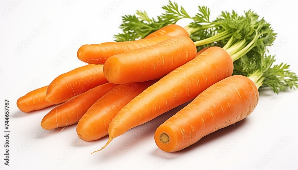 Fresh Carrots Sliced Isolated on White Background Fresh Carrots Sliced Isolated on White Background