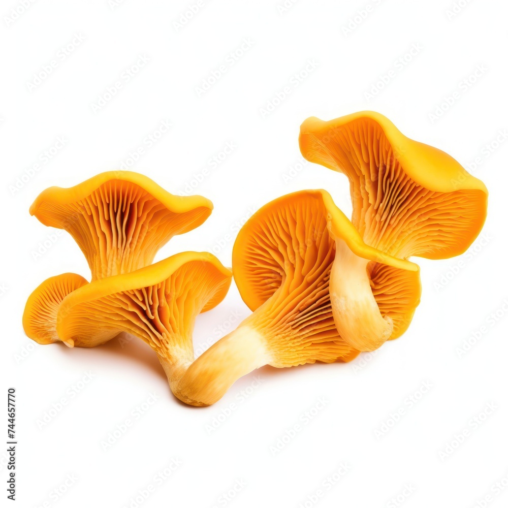 Fototapeta premium Delicious Chanterelle Mushrooms Freshly Picked and Ready to Cook