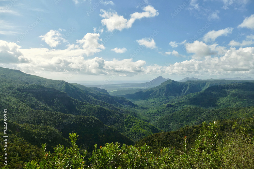 Landscape near Le Morne in rural Mauritius Landscape near Le Morne in rural Mauritius