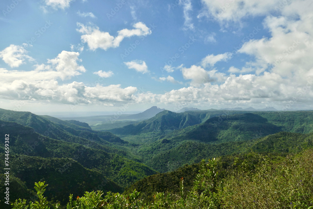 Landscape near Le Morne in rural Mauritius Landscape near Le Morne in rural Mauritius