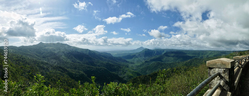 Landscape near Le Morne in rural Mauritius photo