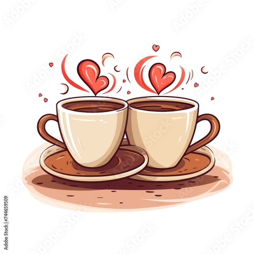 Coffee Cup Couple A Cozy Back Cover Design