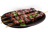 Savory Balkan Kebabs Isolated on Transparent Background, PNG format