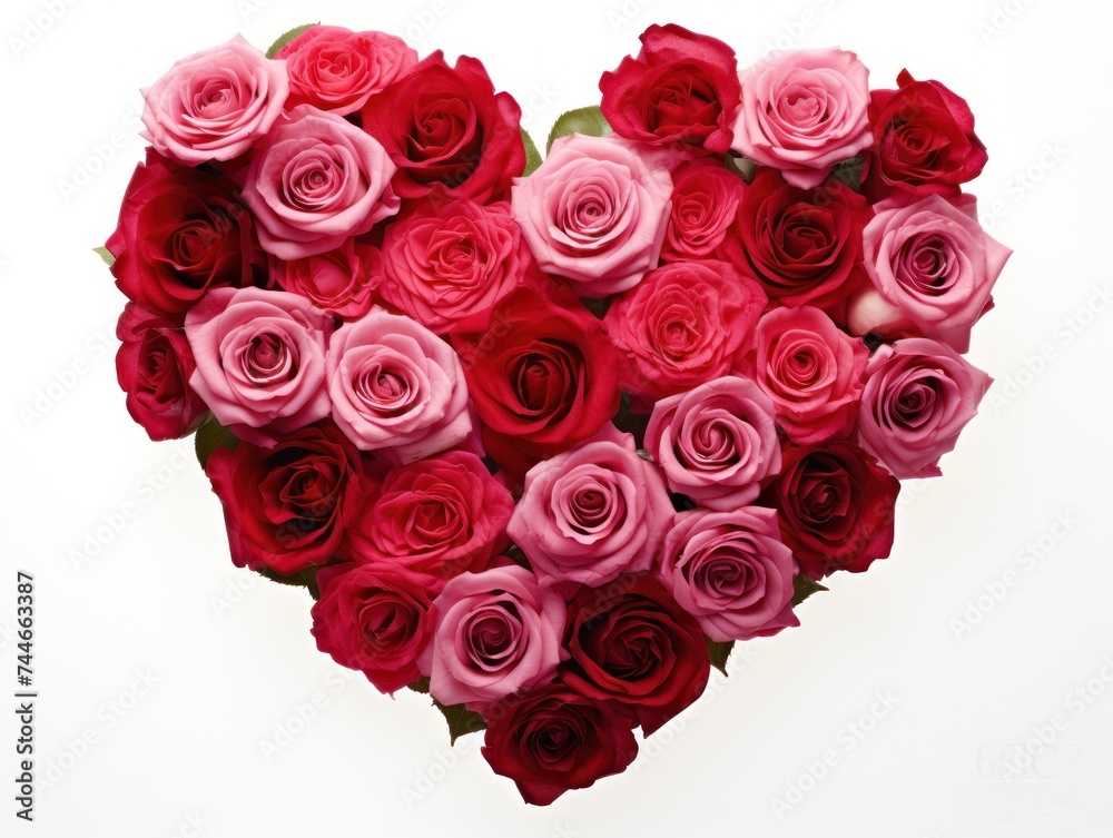 Isolated Heart of Roses A Stunning Symbol of Love Isolated Heart of Roses A Stunning Symbol of Love