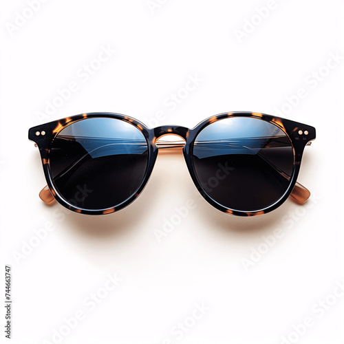 Isolated Sunglasses on White Background, Perfect for Summer Designs