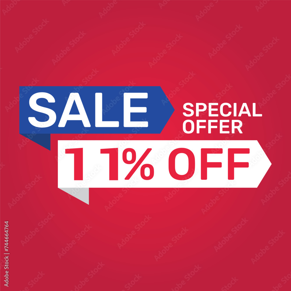 Special offer 11 Percent sale. Banner template design Vector illustration. Special offer 11 Percent sale. Banner template design Vector illustration.