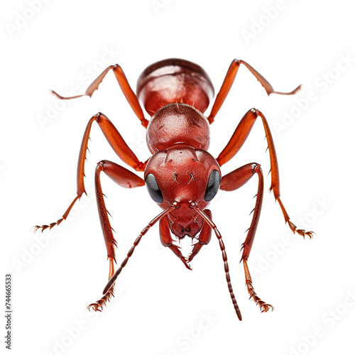 Red ant isolated on transparent or white background © Luckyphotos
