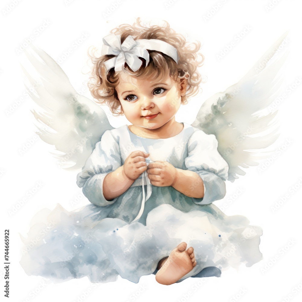 Serene Elegance Watercolor Christmas Baby Angel Clipart Serene Elegance Watercolor Christmas Baby Angel Clipart