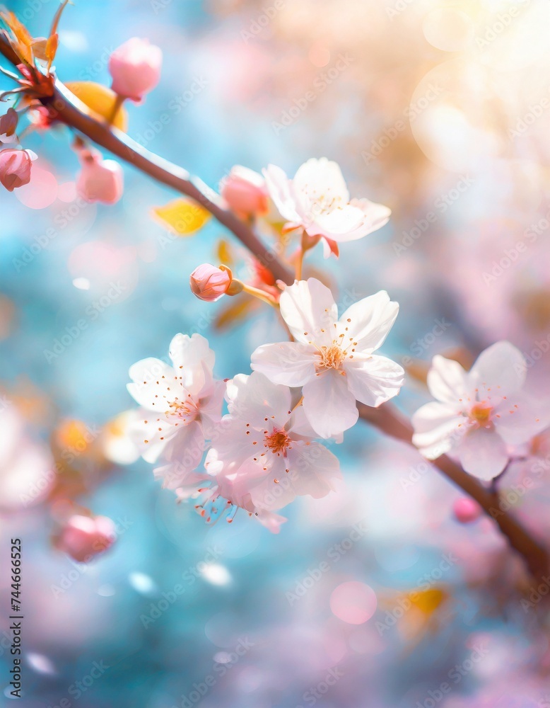 満開の桜  華麗に舞い散る桜の花びら