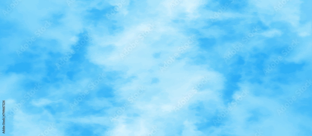 Blue sky with cloud .Beautiful blue sky with white clouds .bright cloud cover in the sun calm clear winter air background .gradient light white background.	