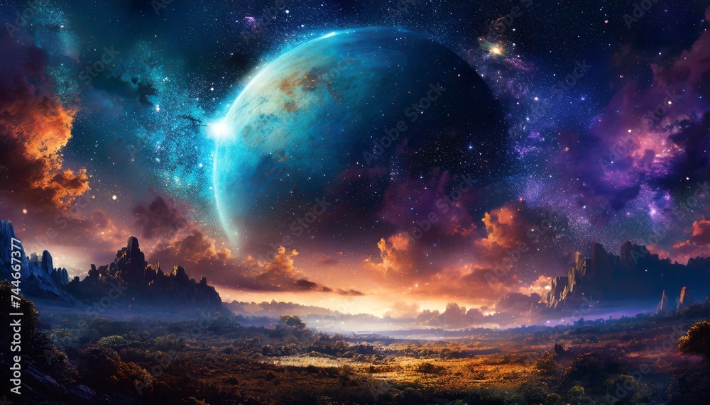 Naklejka premium planet in space