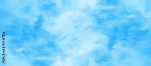 Blue sky with cloud .Beautiful blue sky with white clouds .bright cloud cover in the sun calm clear winter air background .gradient light white background.	