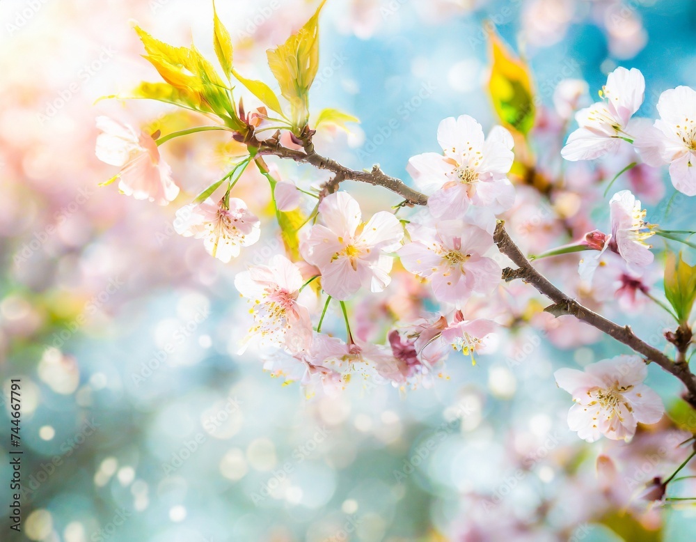 Fototapeta premium 満開の桜 華麗に舞い散る桜の花びら